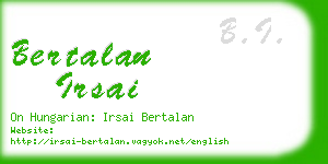 bertalan irsai business card